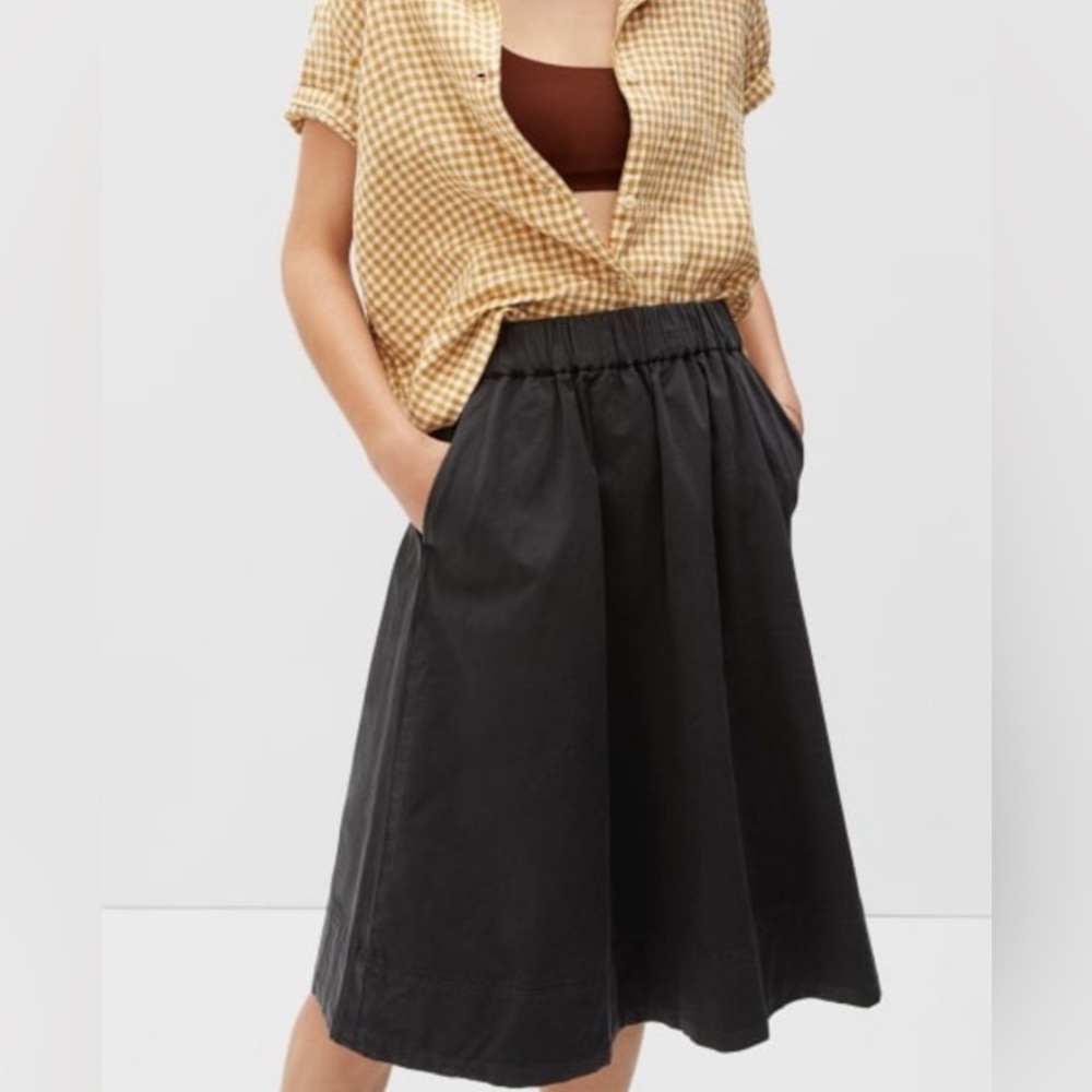 Everlane The Easy Chino Pull on Midi Skirt - 2